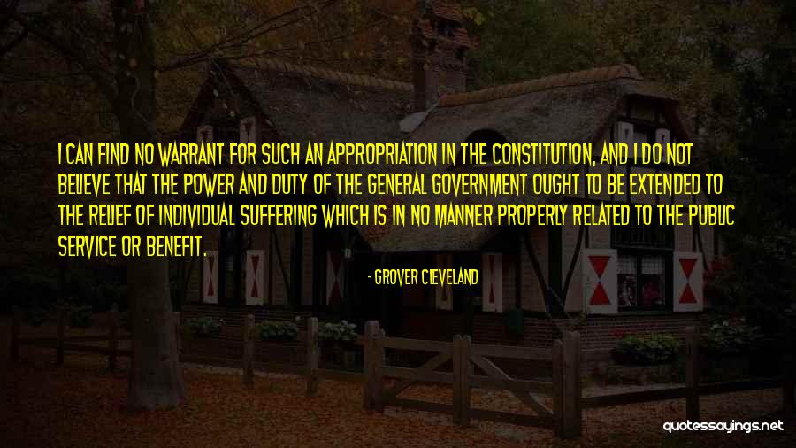 Relief Of Suffering Quotes By Grover Cleveland Relief Of Suffering Quotes By Grover Cleveland