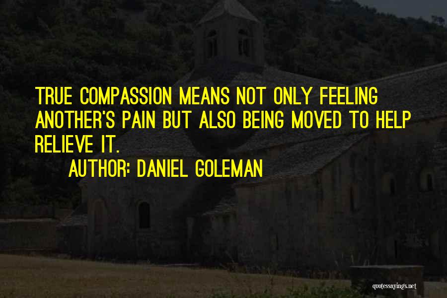 Relieve Pain Quotes By Daniel Goleman