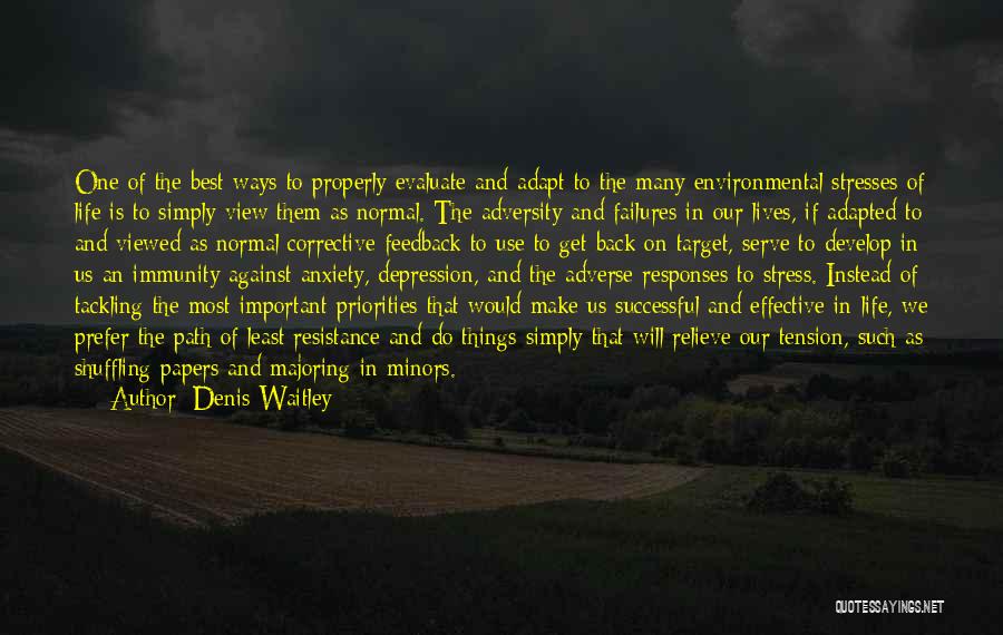 Relieve Stress Quotes By Denis Waitley