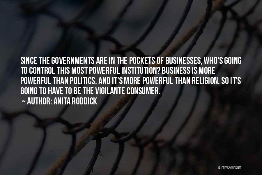 Religion And Control Quotes By Anita Roddick