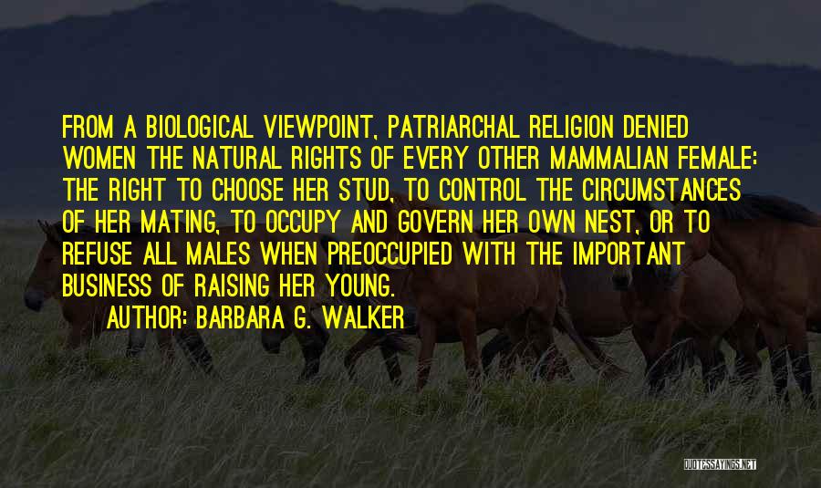 Religion And Control Quotes By Barbara G. Walker