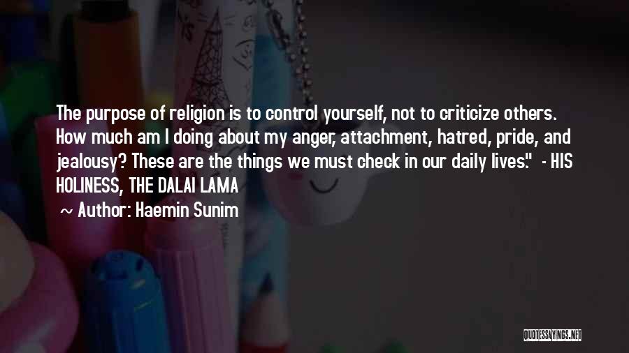 Religion And Control Quotes By Haemin Sunim