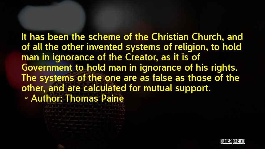 Religion And Ignorance Quotes By Thomas Paine