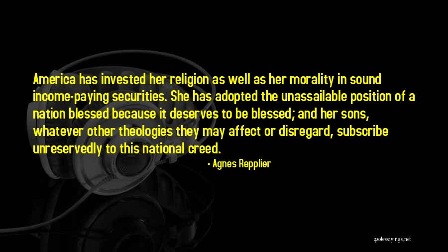 Religion And Morality Quotes By Agnes Repplier Religion And Morality Quotes By Agnes Repplier