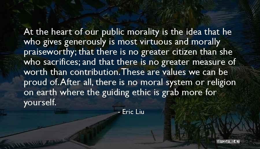 Religion And Morality Quotes By Eric Liu Religion And Morality Quotes By Eric Liu