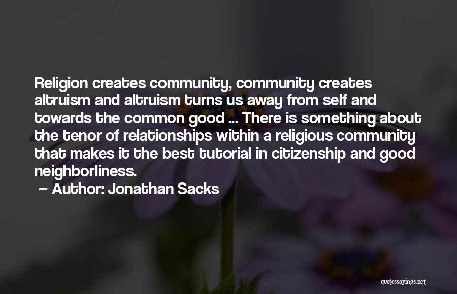 Religion And Relationships Quotes By Jonathan Sacks
