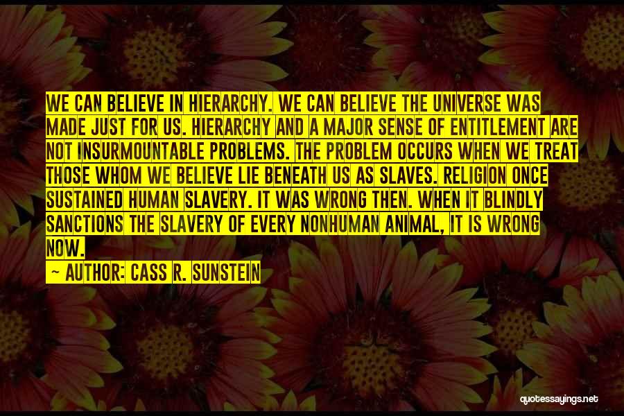 Religion And Slavery Quotes By Cass R. Sunstein