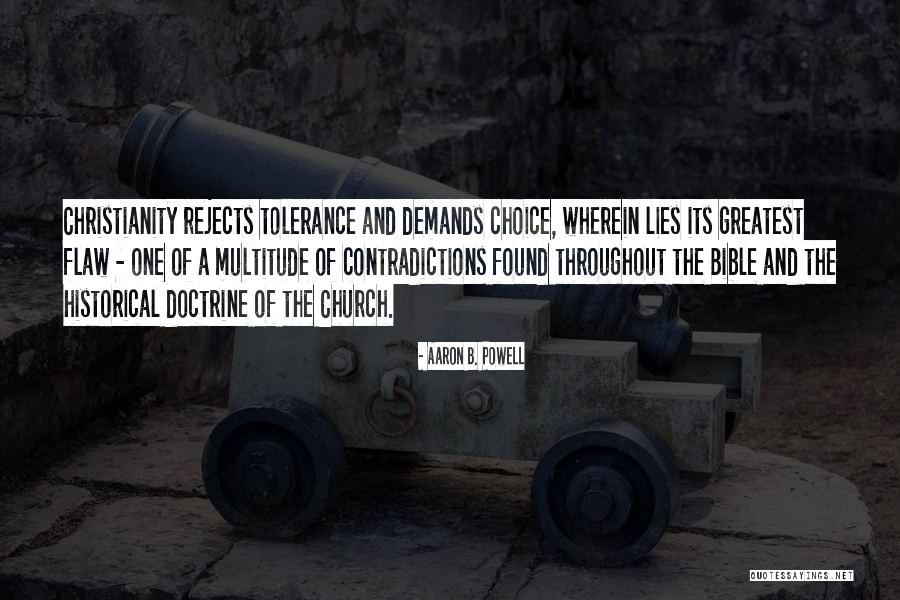 Religion And Tolerance Quotes By Aaron B. Powell