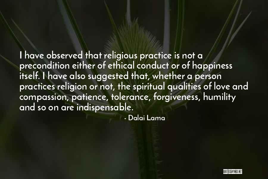 Religion And Tolerance Quotes By Dalai Lama