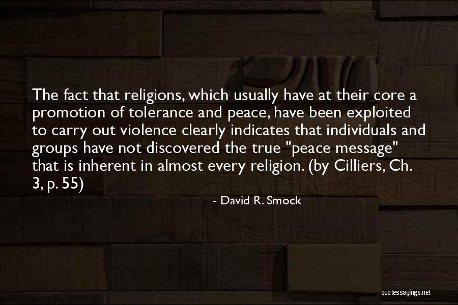 Religion And Tolerance Quotes By David R. Smock