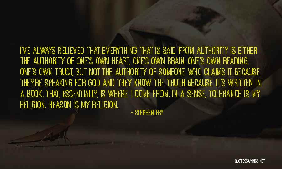 Religion And Tolerance Quotes By Stephen Fry