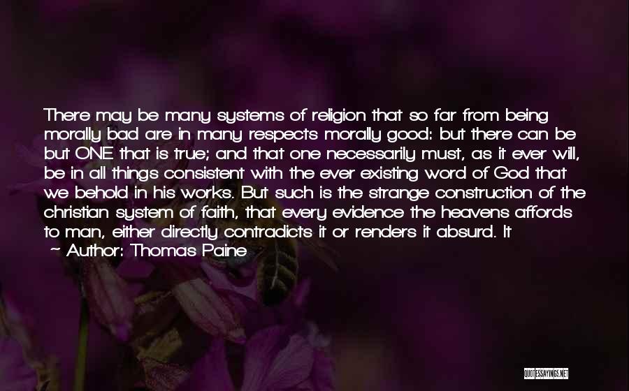 Religion Being Bad Quotes By Thomas Paine