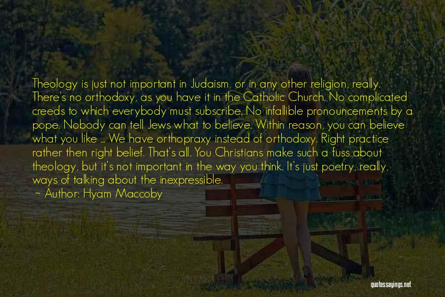 Religion Catholic Quotes By Hyam Maccoby