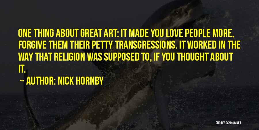 Religion In Art Quotes By Nick Hornby