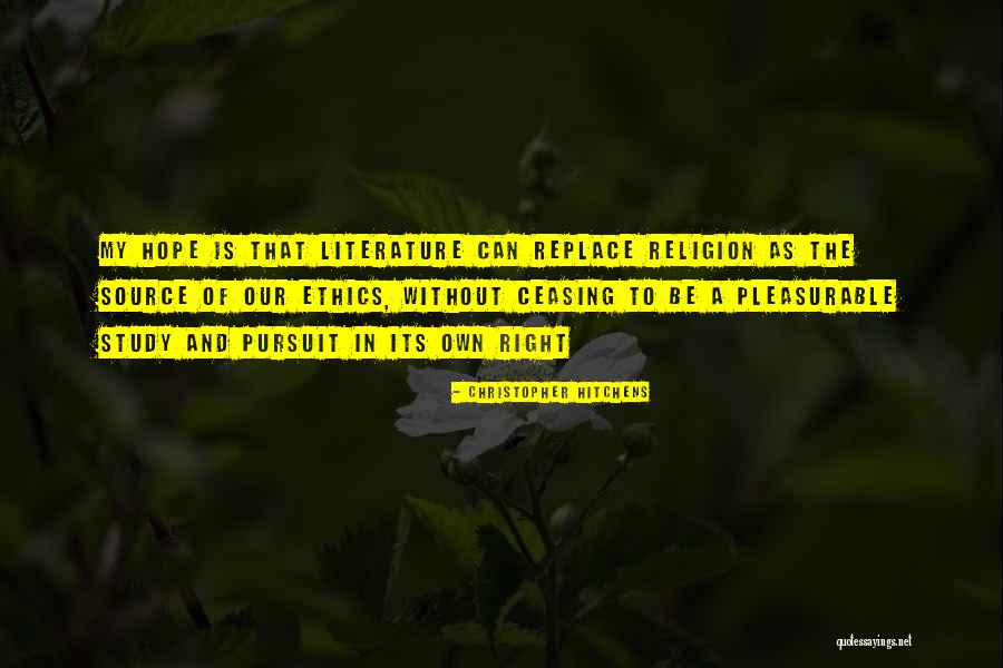 Religion In Literature Quotes By Christopher Hitchens