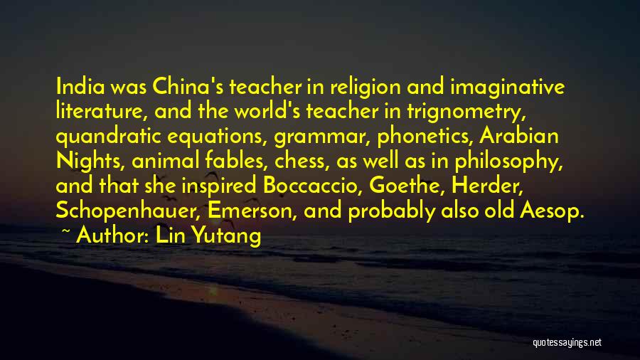 Religion In Literature Quotes By Lin Yutang