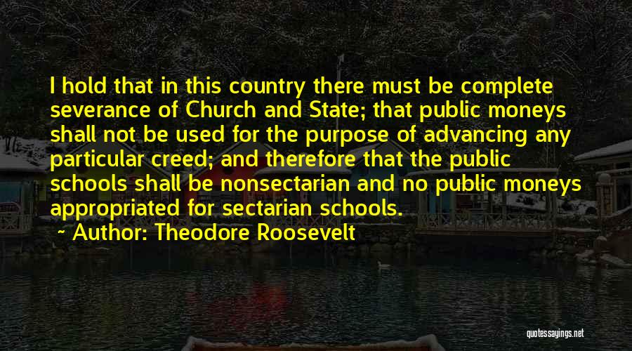 Religion In Public Schools Quotes By Theodore Roosevelt