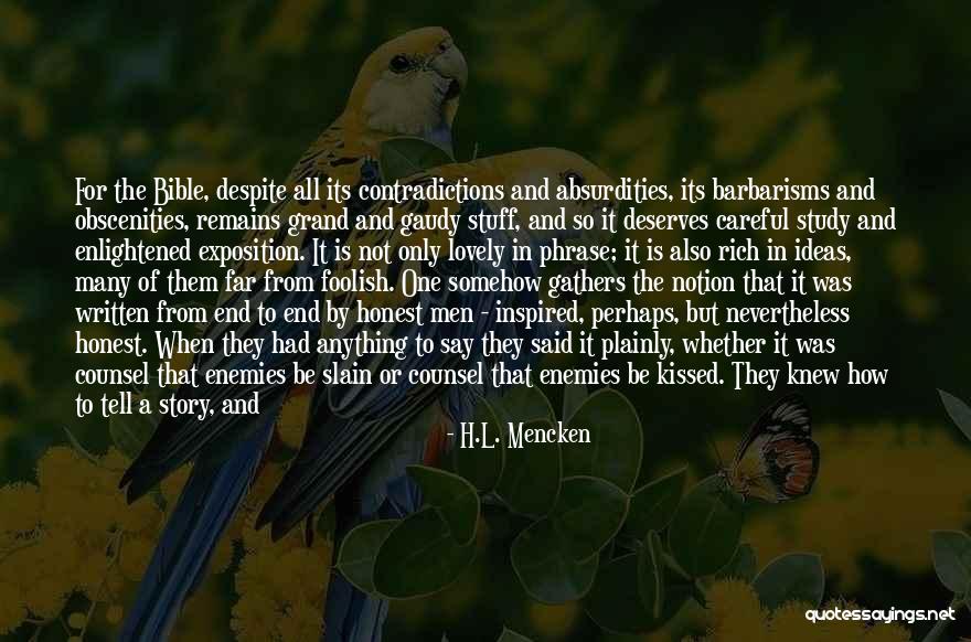 Religion In The Bible Quotes By H.L. Mencken