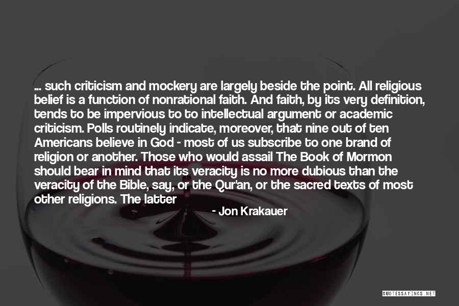 Religion In The Bible Quotes By Jon Krakauer