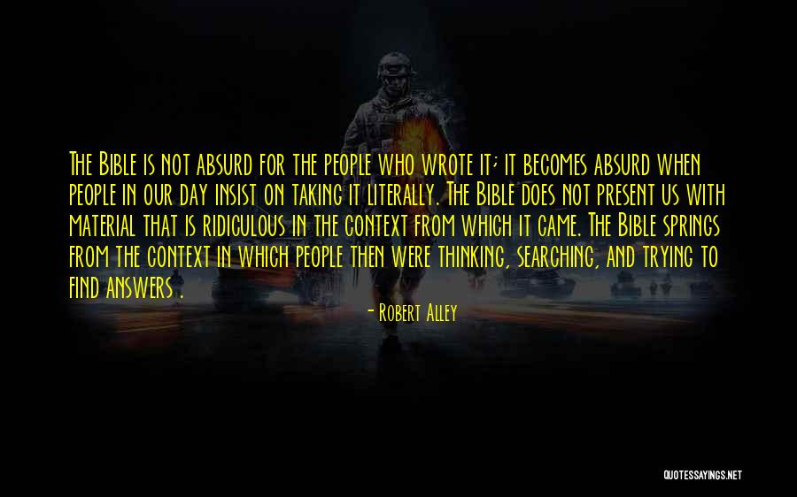 Religion In The Bible Quotes By Robert Alley