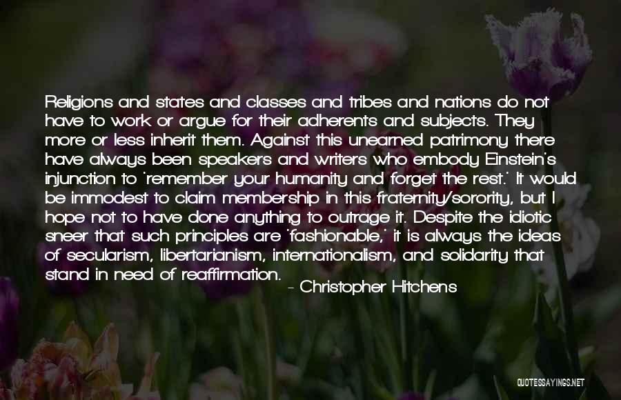 Religion Of Humanity Quotes By Christopher Hitchens Religion Of Humanity Quotes By Christopher Hitchens