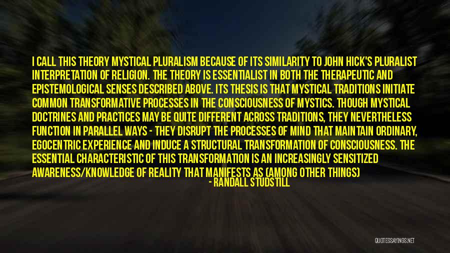 Religion Pluralism Quotes By Randall Studstill