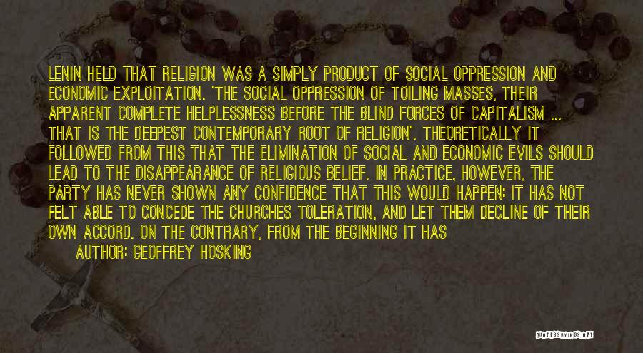 Religion Toleration Quotes By Geoffrey Hosking