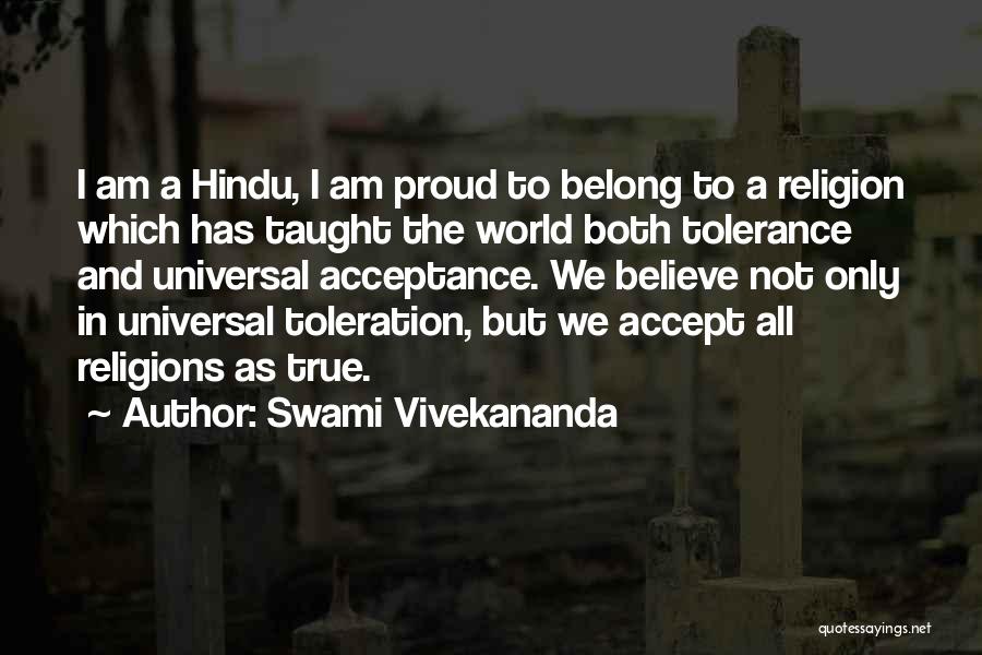 Religion Toleration Quotes By Swami Vivekananda