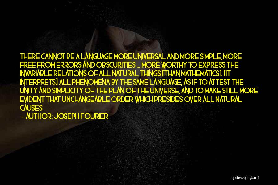 Religion Unity Quotes By Joseph Fourier