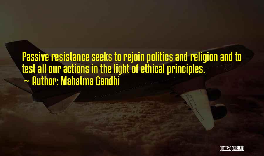 Religion Vs Politics Quotes By Mahatma Gandhi