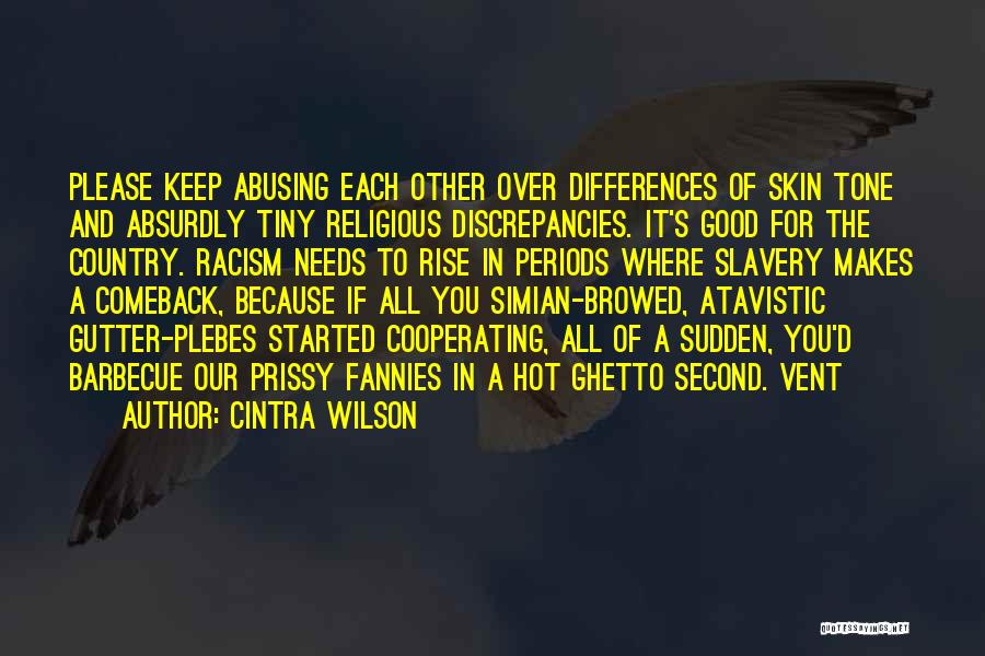 Religious Differences Quotes By Cintra Wilson