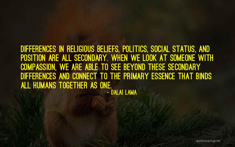 Religious Differences Quotes By Dalai Lama