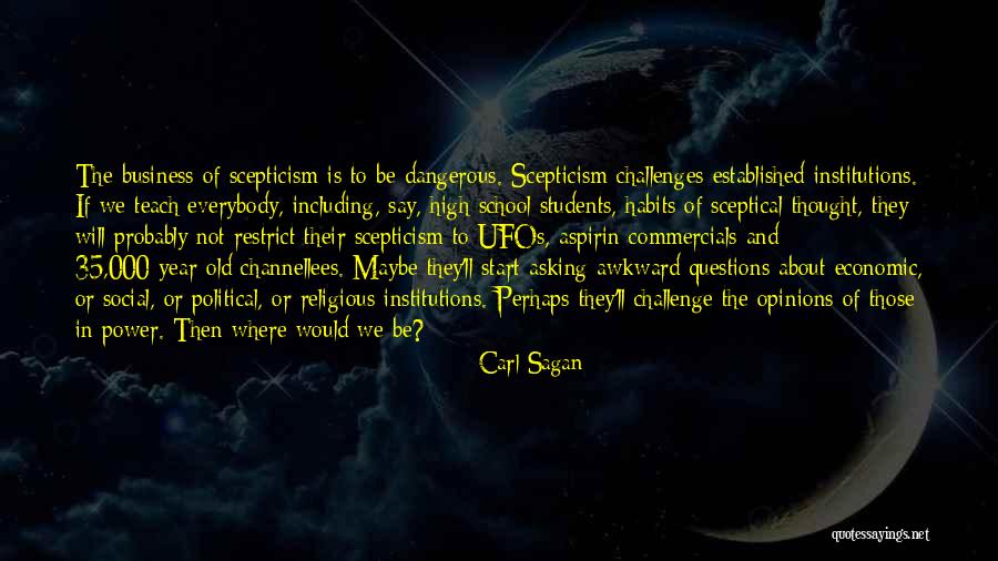 Religious Institutions Quotes By Carl Sagan