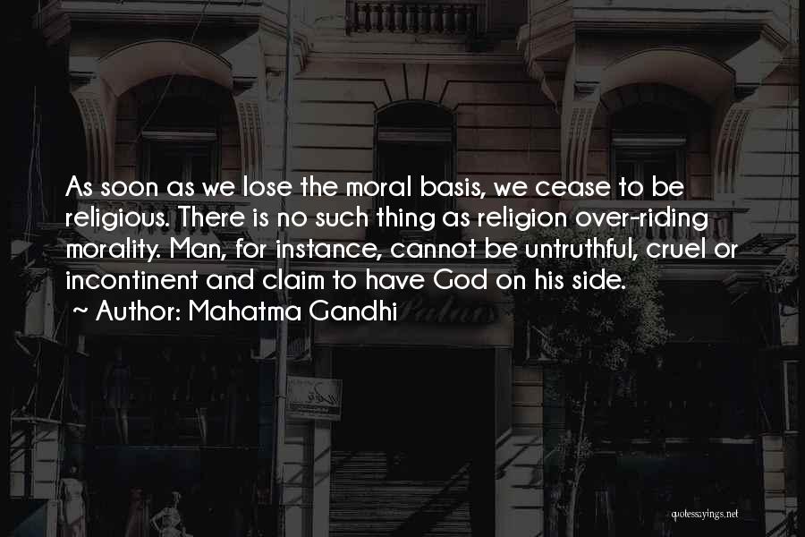 Religious Morality Quotes By Mahatma Gandhi