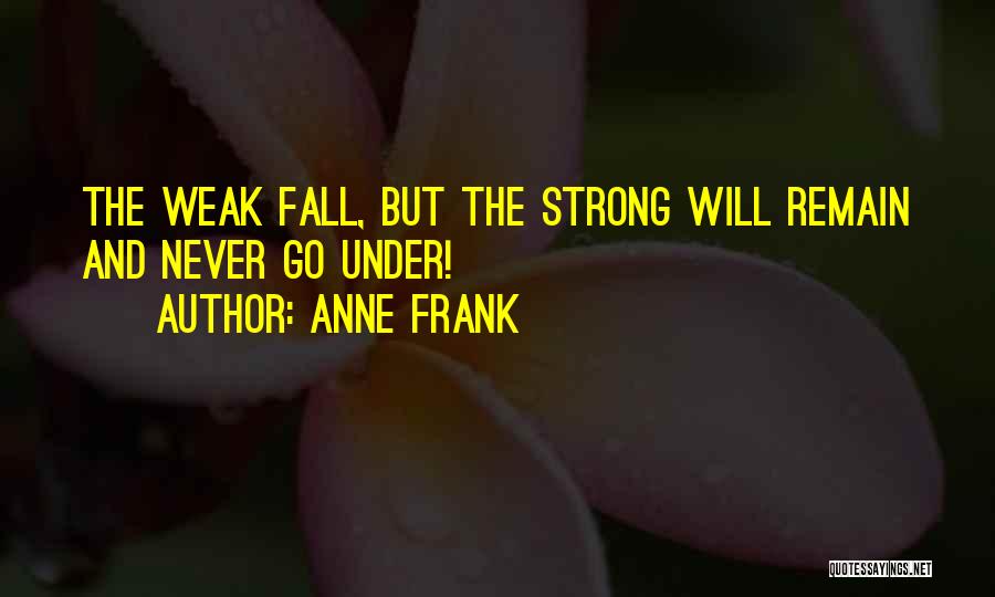 Remain Strong Quotes By Anne Frank