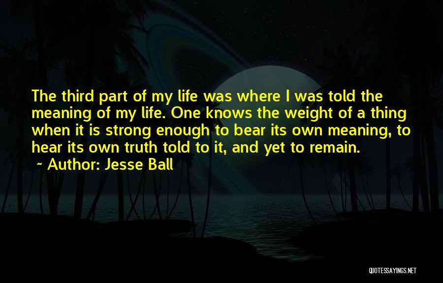 Remain Strong Quotes By Jesse Ball