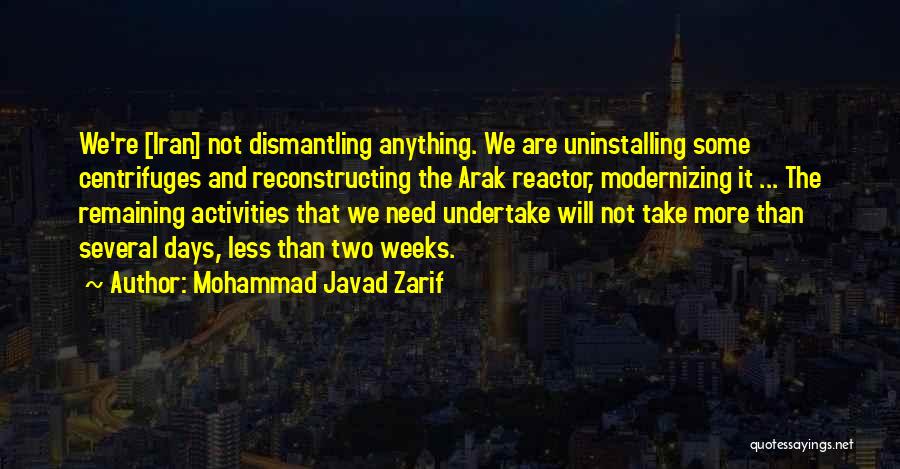 Remaining Days Quotes By Mohammad Javad Zarif