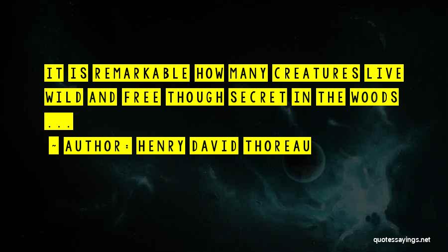 Remarkable Creatures Quotes By Henry David Thoreau