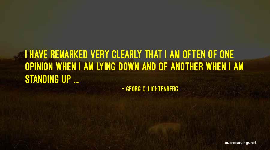 Remarked Quotes By Georg C. Lichtenberg Remarked Quotes By Georg C. Lichtenberg