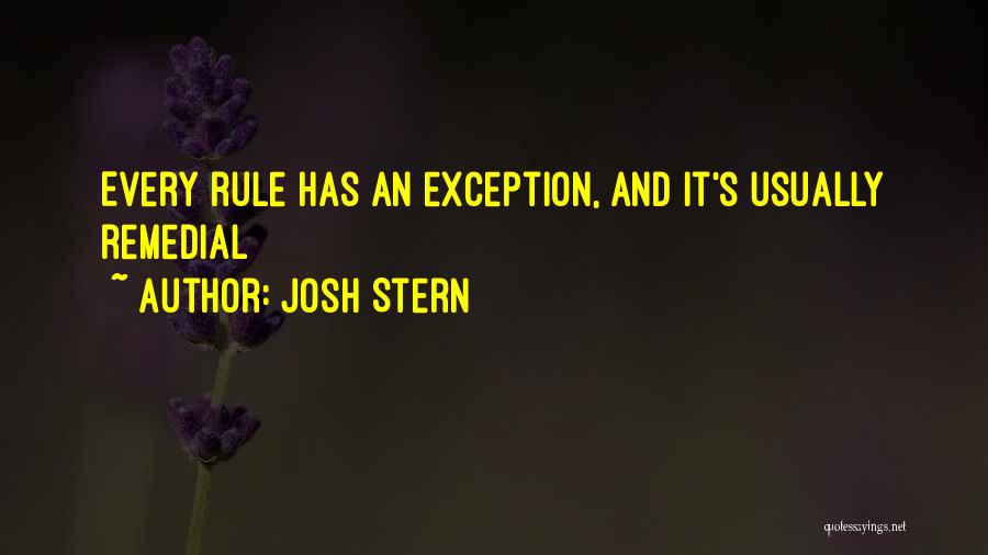 Remedial Quotes By Josh Stern