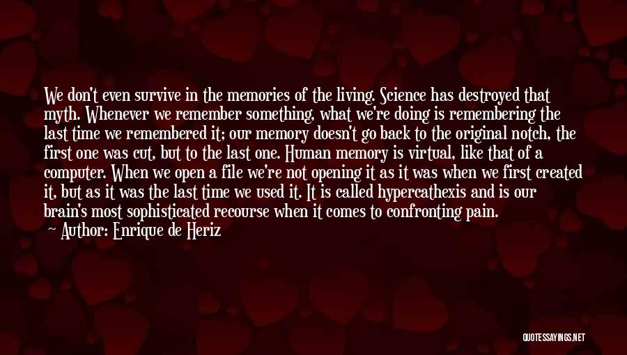 Remember Our Memories Quotes By Enrique De Heriz