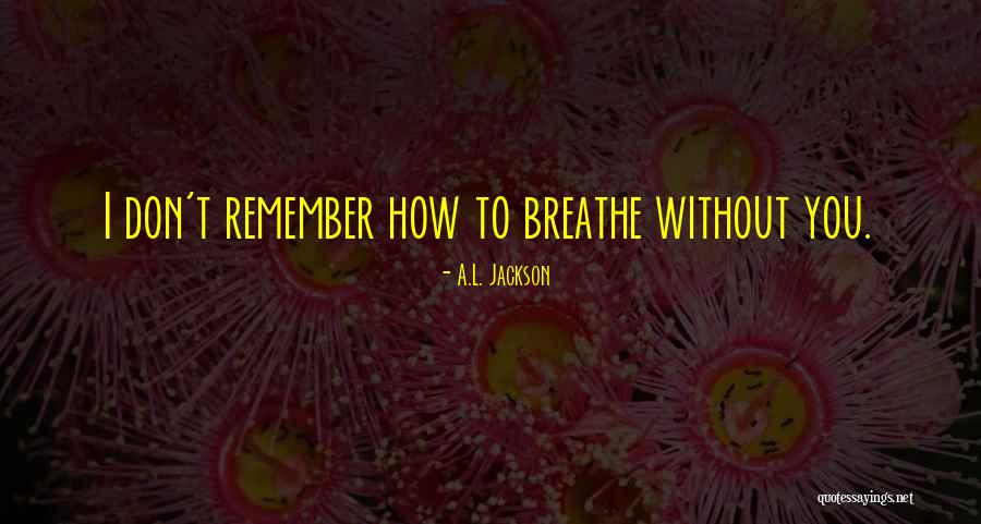 Remember To Breathe Quotes By A.L. Jackson