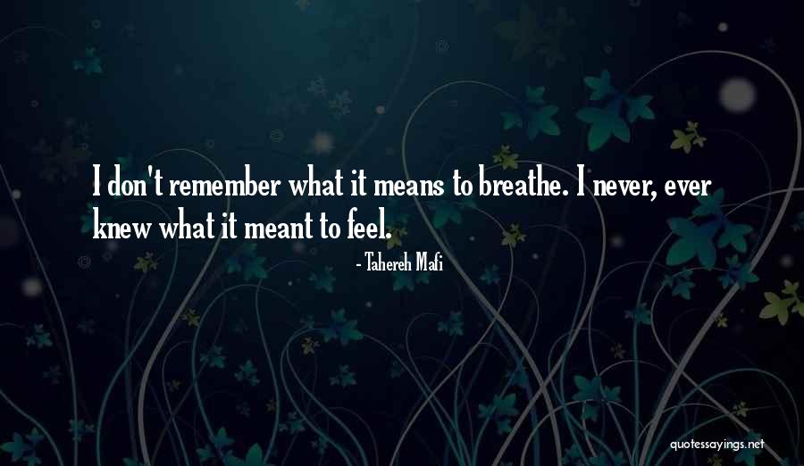Remember To Breathe Quotes By Tahereh Mafi