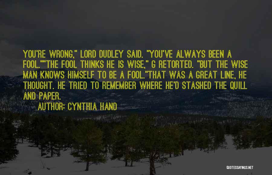 Remember Where You've Been Quotes By Cynthia Hand