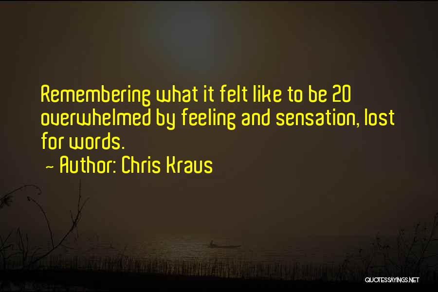 Remembering Lost Ones Quotes By Chris Kraus