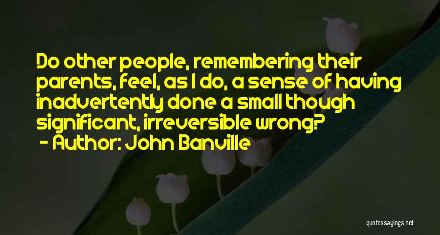 Remembering My Parents Quotes By John Banville