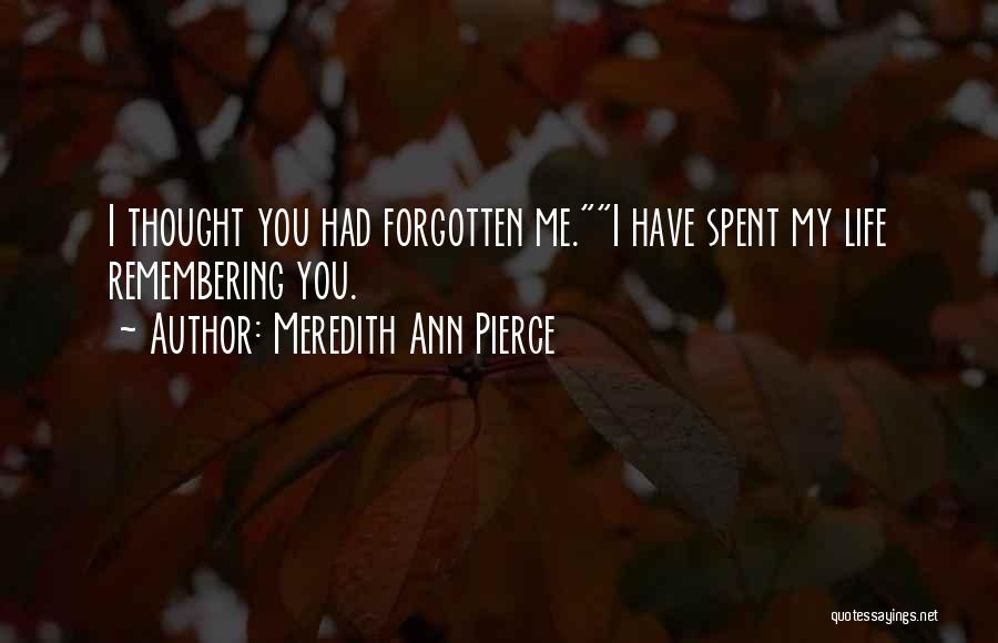 Remembering You Love Quotes By Meredith Ann Pierce
