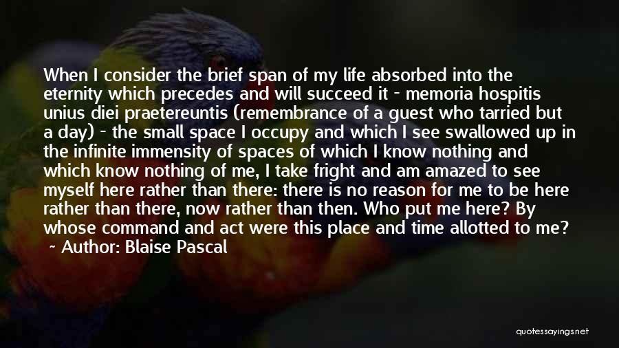 Remembrance Day Quotes By Blaise Pascal