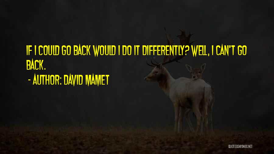Reminiscence Quotes By David Mamet