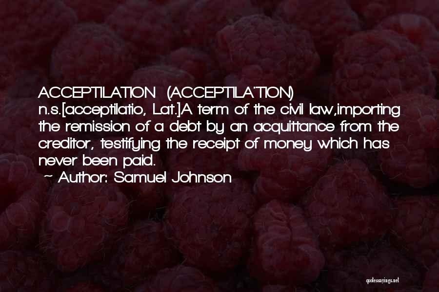 Remission Quotes By Samuel Johnson